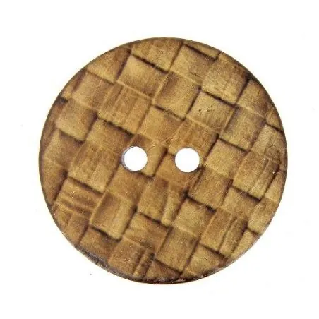 boutons tissage paille - x12 Ø40 mm coco
