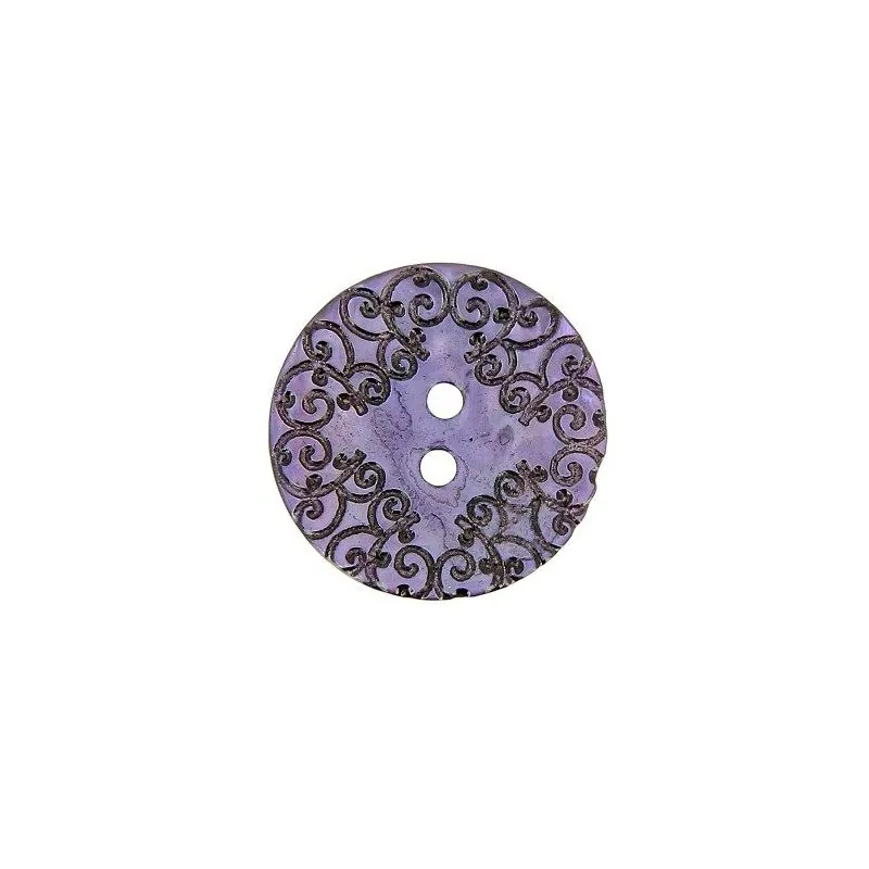 boutons 2 trous violet clair - 27 mm nacre x20