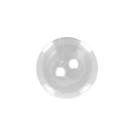 boutons blanc x30 - 27 mm bt 2 trous transparent cuvet