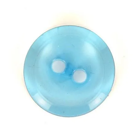 boutons bleu x30 - 27 mm bt 2 trous transparent cuvet