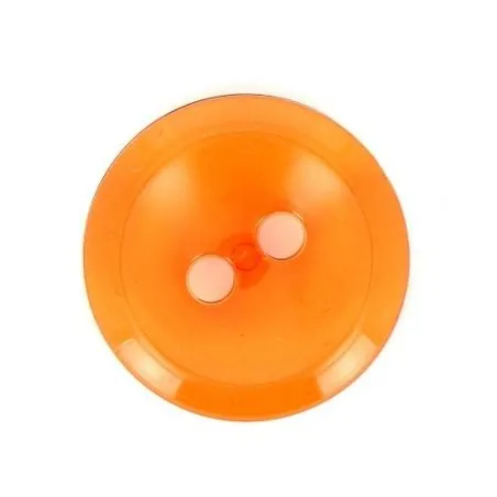 boutons orange x30 - 27 mm bt 2 trous transparent cuvet