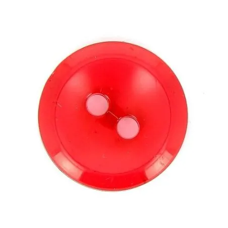 boutons rouge x30 - 27 mm bt 2 trous transparent cuvet