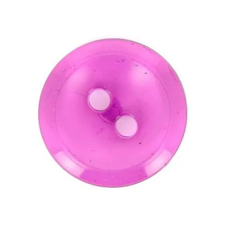 boutons rose x30 - 27 mm bt 2 trous transparent cuvet