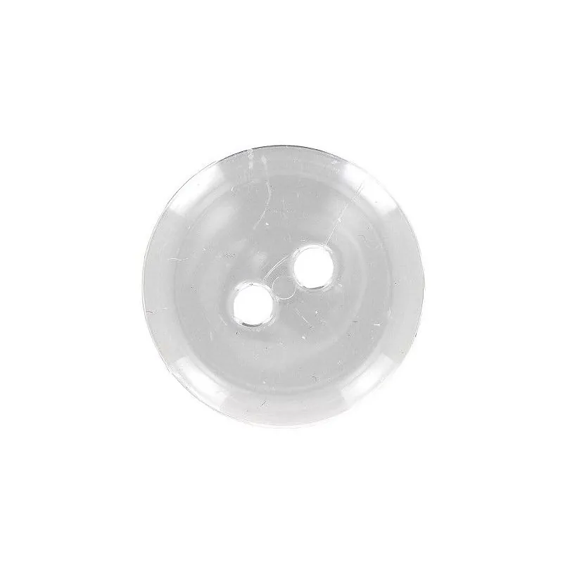 boutons couture blanc x30 - 34 mm bt 2 trous transparent cuvet