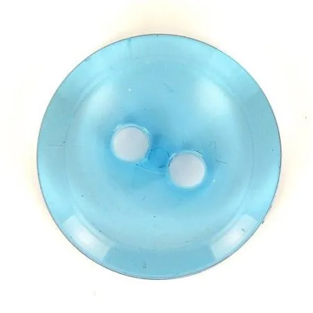 boutons couture bleu x30 - 34 mm bt 2 trous transparent cuvet