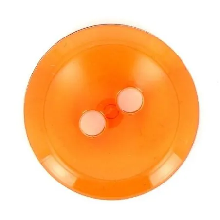 boutons couture orange x30 - 34 mm bt 2 trous transparent cuvet