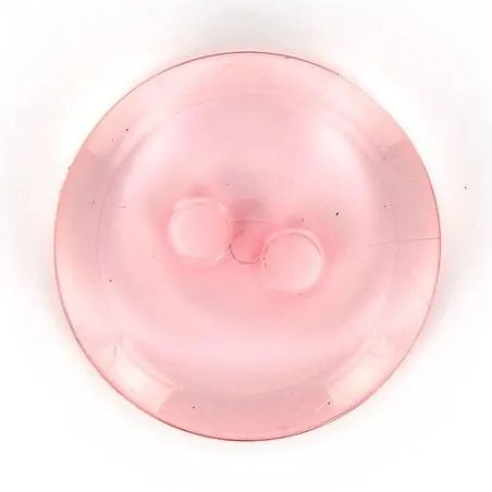 boutons couture rose pâle x30 - 34 mm bt 2 trous transparent cuvet