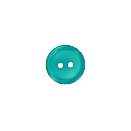 boutons 2 trous cuvette nacre turquoise - 9 mm x30