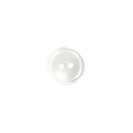 boutons 2 trous cuvette blanc nacre - 11 mm x30