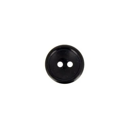 boutons 2 trous cuvette noir nacre - 11 mm x30