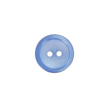 bouton bleu de france 2 trous cuvette nacre - 15 mm x30