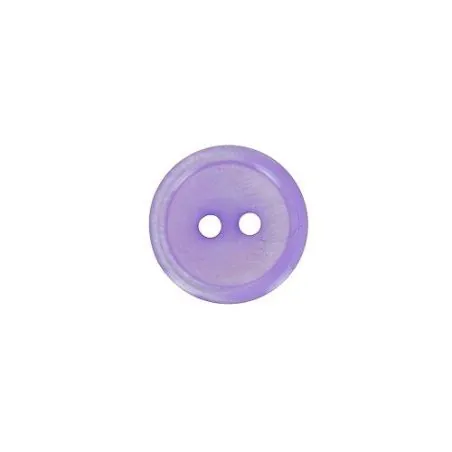 bouton violet 2 trous cuvette nacre - 15 mm x30