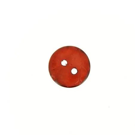 bouton 2 trous rouge -12 mm x30