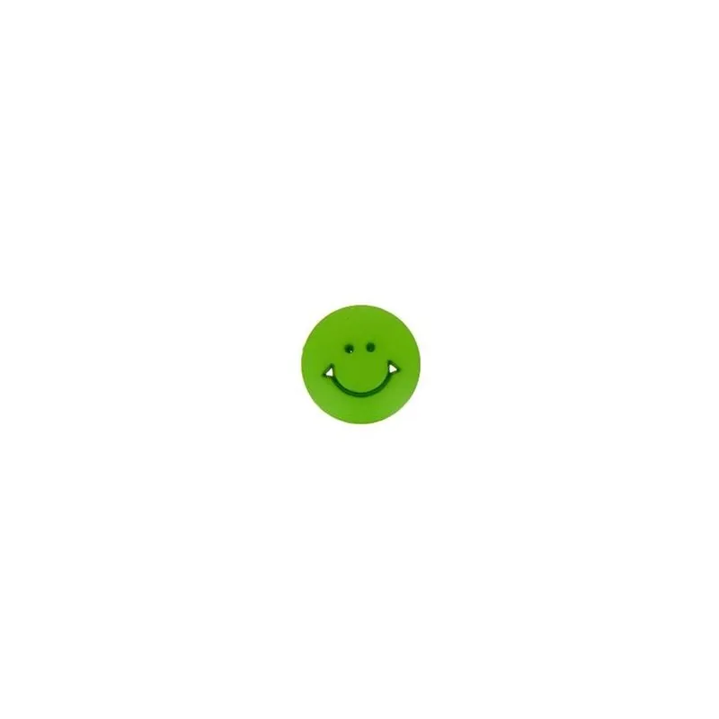 Bouton smiley plat à pied vert - x30 - 12 mm