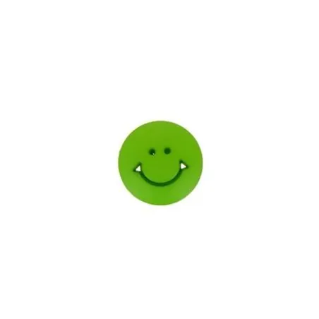 Bouton smiley plat à pied vert - x30 - 12 mm