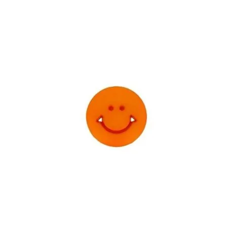 Bouton smiley plat à pied orange - x30 - 12 mm