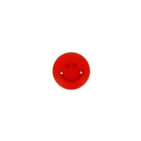 Bouton smiley plat à pied rouge - x30 - 12 mm