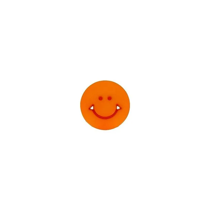 Bouton SMILEY orange - x30 14 mm. bts a pied smile col