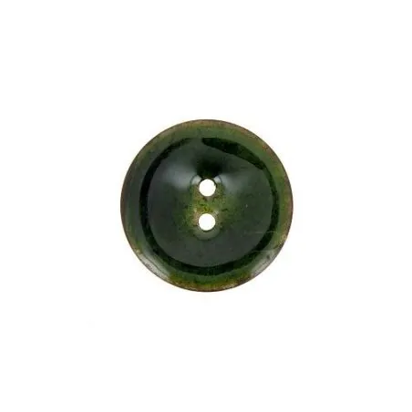 boutons vert foncé - 20 mm - 2 trous - laque -x30