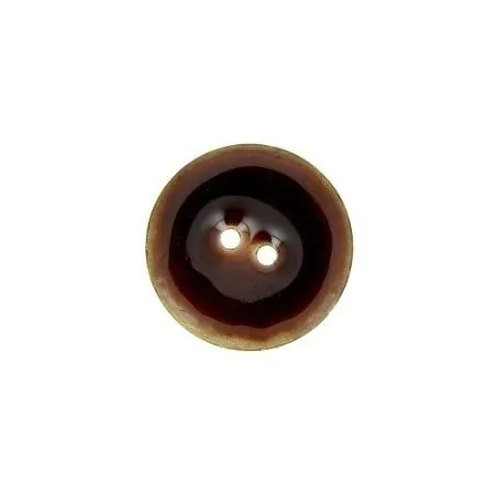 boutons marron - 20 mm - 2 trous - laque -x30