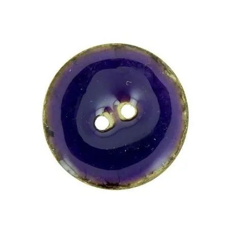 bouton 2 trous laqué violet - x10 - 30 mm