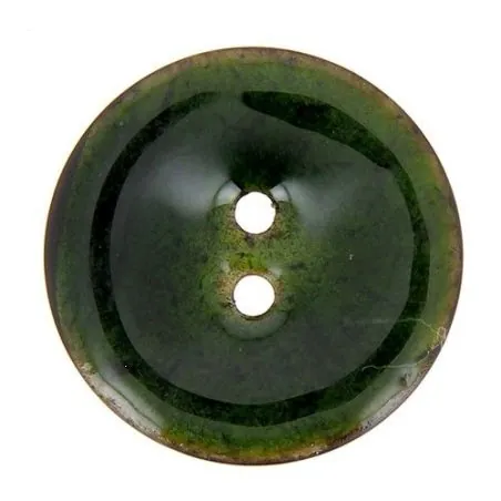 Tube 10 boutons 40 mm coco laque vert col