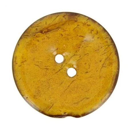 boutons laqués jaune x10 - 40 mm bt 2 trous
