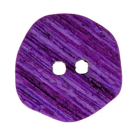 Bouton violet 2 trous façon corne x10 - 36 mm