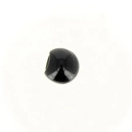 Bouton à pieds boule nacrée noir x30 - 12 mm