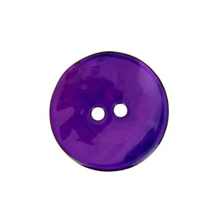 Boutons violet nacre - 2 trous - 14 mm - x30