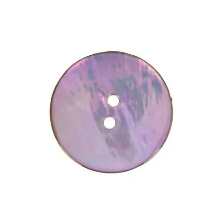 bouton nacre 2 trous violet - x30 - 15 mm 