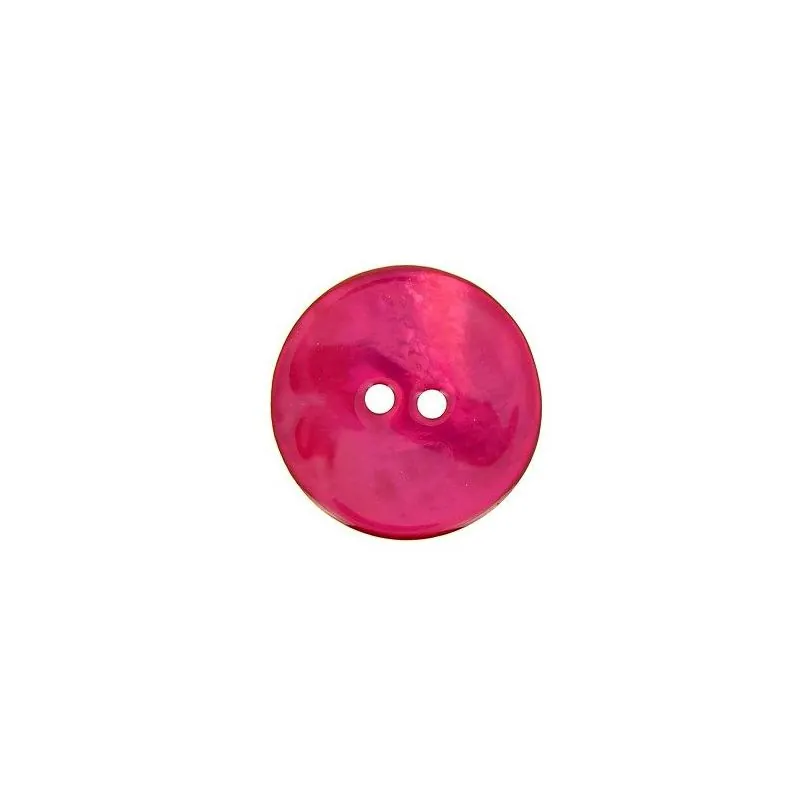 bouton nacre 2 trous rose - x30 - 15 mm