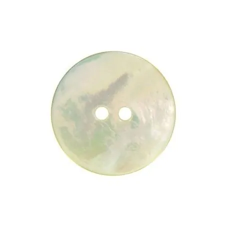 bouton nacre 2 trous blanc - x30 - 15 mm 