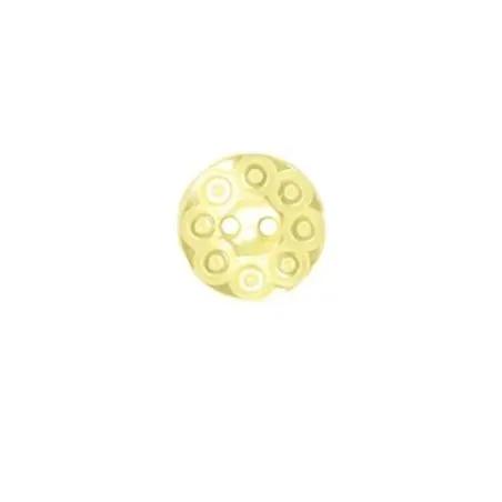 bouton jaune relief 2 trous Ø13 mm x30