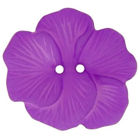 boutons fleur violet - x10 48 mm 2 trous fleur exotique