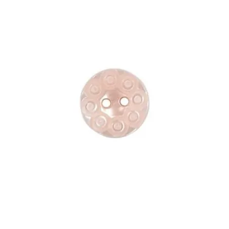 bouton rose relief 2 trous Ø13 mm x30