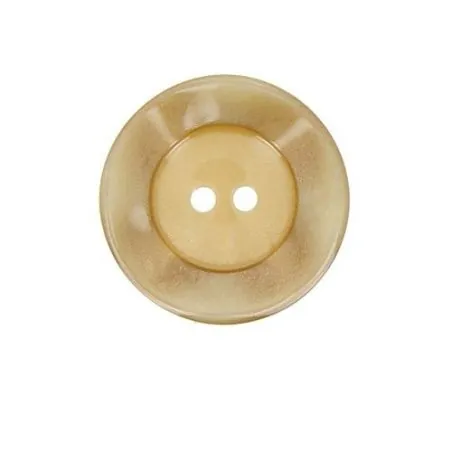 Bouton cuvette beige clair x10 boutons - 34 mm - bord gondolé