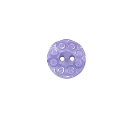 bouton violet relief 2 trous Ø13 mm x30
