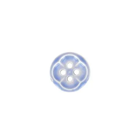 boutons x30 - bleu ciel -12 mm 4 trous fleur façon email