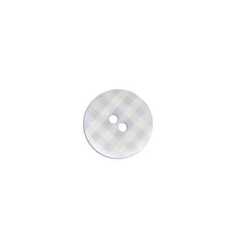 Bouton 2 trous gris clair pion façon vichy - x30 - 15 mm
