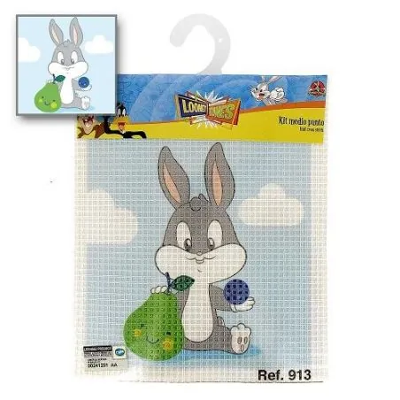 Canevas licence Bunny lapin Warner gros trous 15 x 15 cm Canevas licence Bunny lapin Warner gros trous 15 x 15 cm