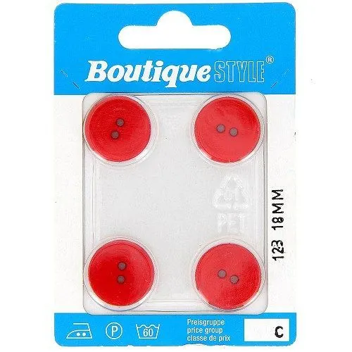 Bouton : 18 mm : x4 : Code prix (C) : Position (123)