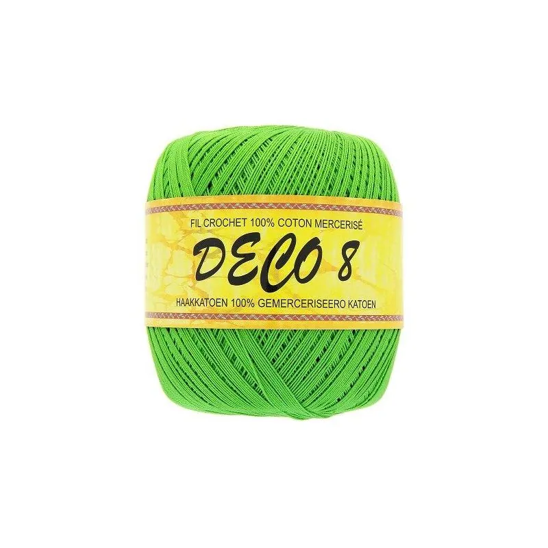 6 pelotes 100 gr - 100% coton à crocheter couleur - DECO8C.080