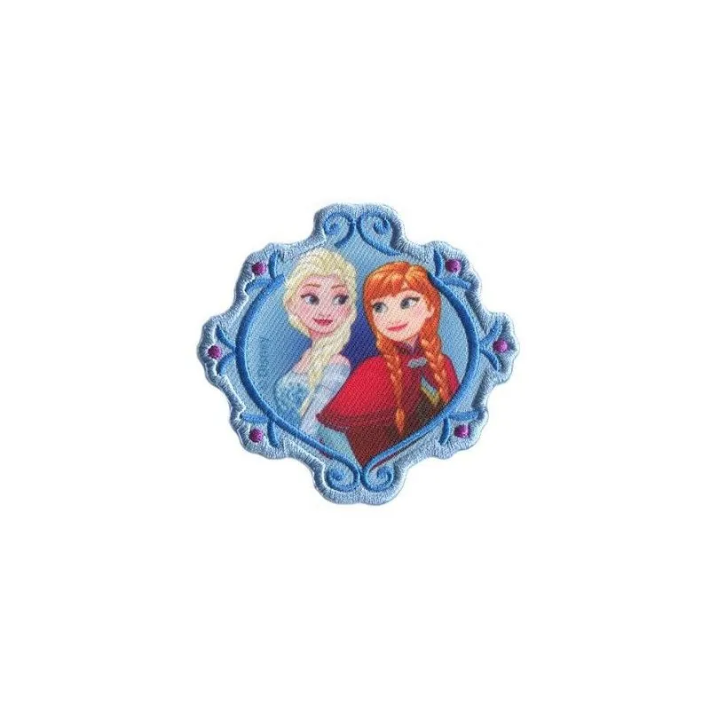 Ecussons broderie Elsa et Anna portrait La reine des neiges Disney