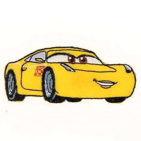 Ecussons jaune Broderie Cars Disney Pixar