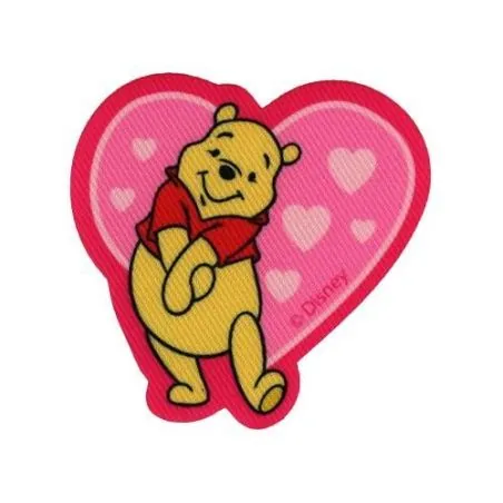 Ecussons imprimés coeur Winnie Disney