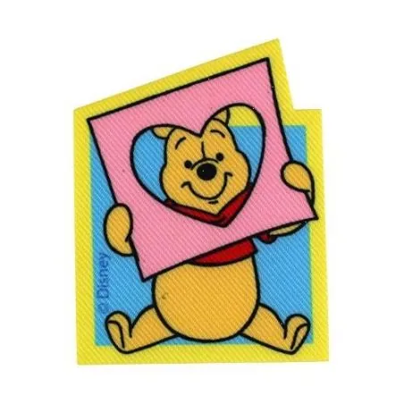Ecussons imprimés Winnie coeur papier Disney
