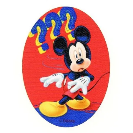 Ecussons Mickey rouge ovale Disney