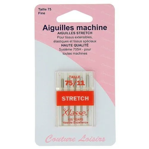 Aiguille : Machine Ã  coudre : "Stretch" : 75/11 : x5