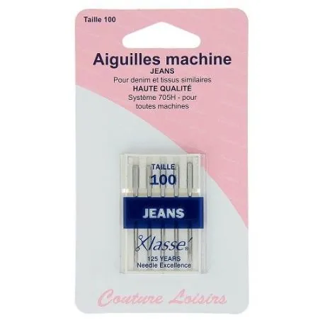 Aiguilles machine jeans X5 - 100/16